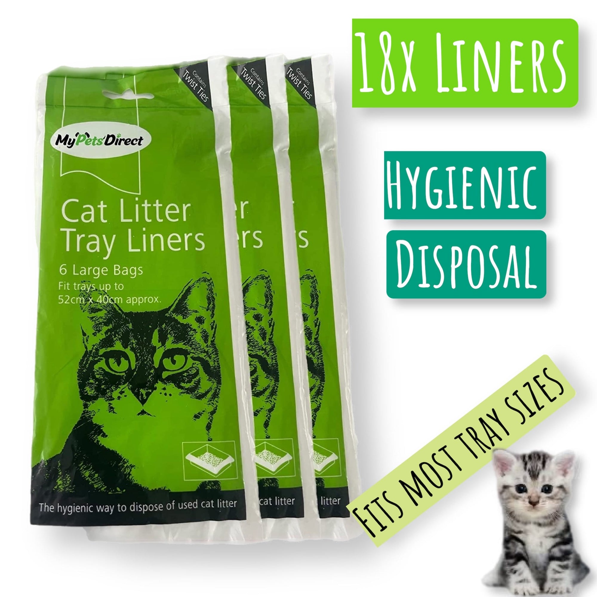 cat tray liners. 18 per pack for litter trays