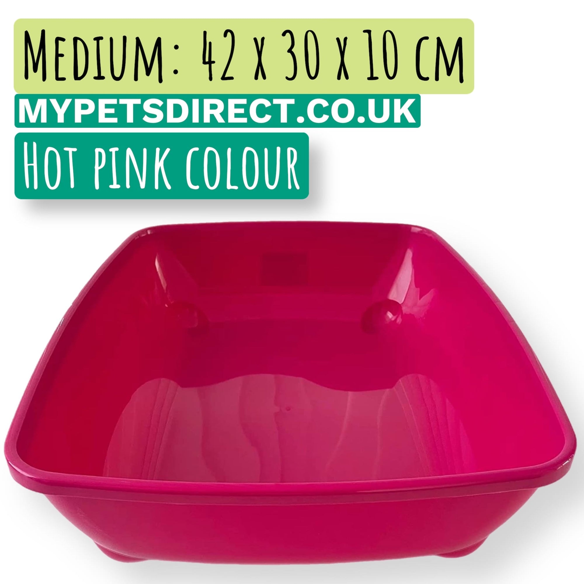 hot pink cat litter trays - 3 sizes