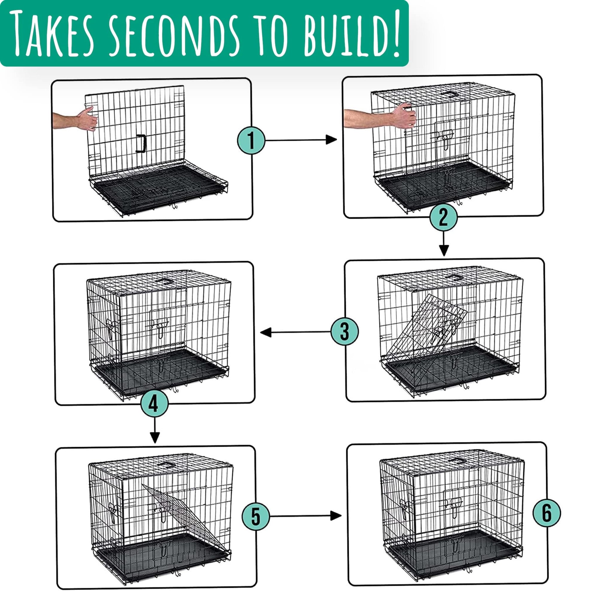 large dog crate cage for home or travel