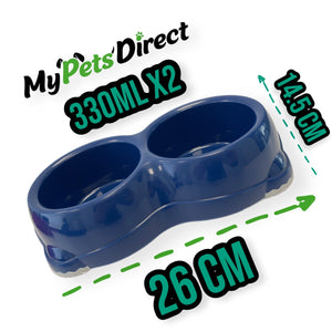 MyPetsDirect Ltd Cat & Dog Food/Water Double Bowls / Dishwasher Friendly