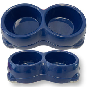 MyPetsDirect Ltd Cat & Dog Food/Water Double Bowls / Dishwasher Friendly PD-BP-DOUBLE-PET-BOWL-330ML-B