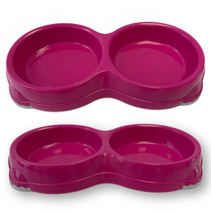 MyPetsDirect Ltd Cat & Dog Food/Water Double Bowls / Dishwasher Friendly PD-BP-DOUBLE-PET-BOWL-200ML-HP