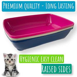 MyPetsDirect Ltd Cat Litter Durable Trays & Liner Packs / 3 Colours and Sizes