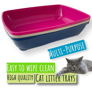 MyPetsDirect Ltd Cat Litter Durable Trays & Liner Packs / 3 Colours and Sizes