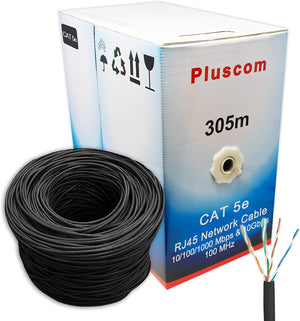 MyPetsDirect Ltd CAT5E Ethernet Data Cable Roll/Reel - 305m Box LAN-ETRADE-305M-UTP-N305MU-BK-V2.0