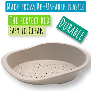 MyPetsDirect Ltd Mocha Classic Plastic Dog Basket Beds / Easy Clean / 4 Sizes
